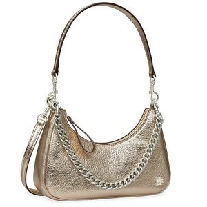 Tory Burch Small Mercer Metallic Leather Shoulder Bag! Excellent condition!